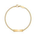 Pulseira C/Chapa Criança Ouro - Aurus Jóias