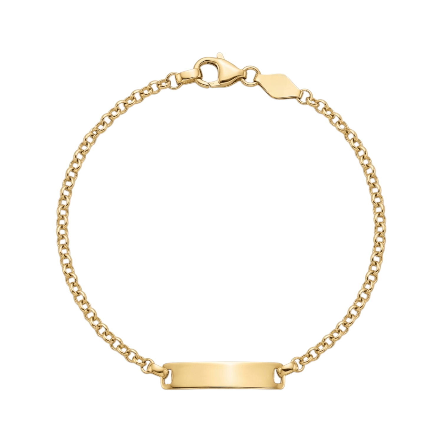 Pulseira C/Chapa Criança Ouro - Aurus Jóias