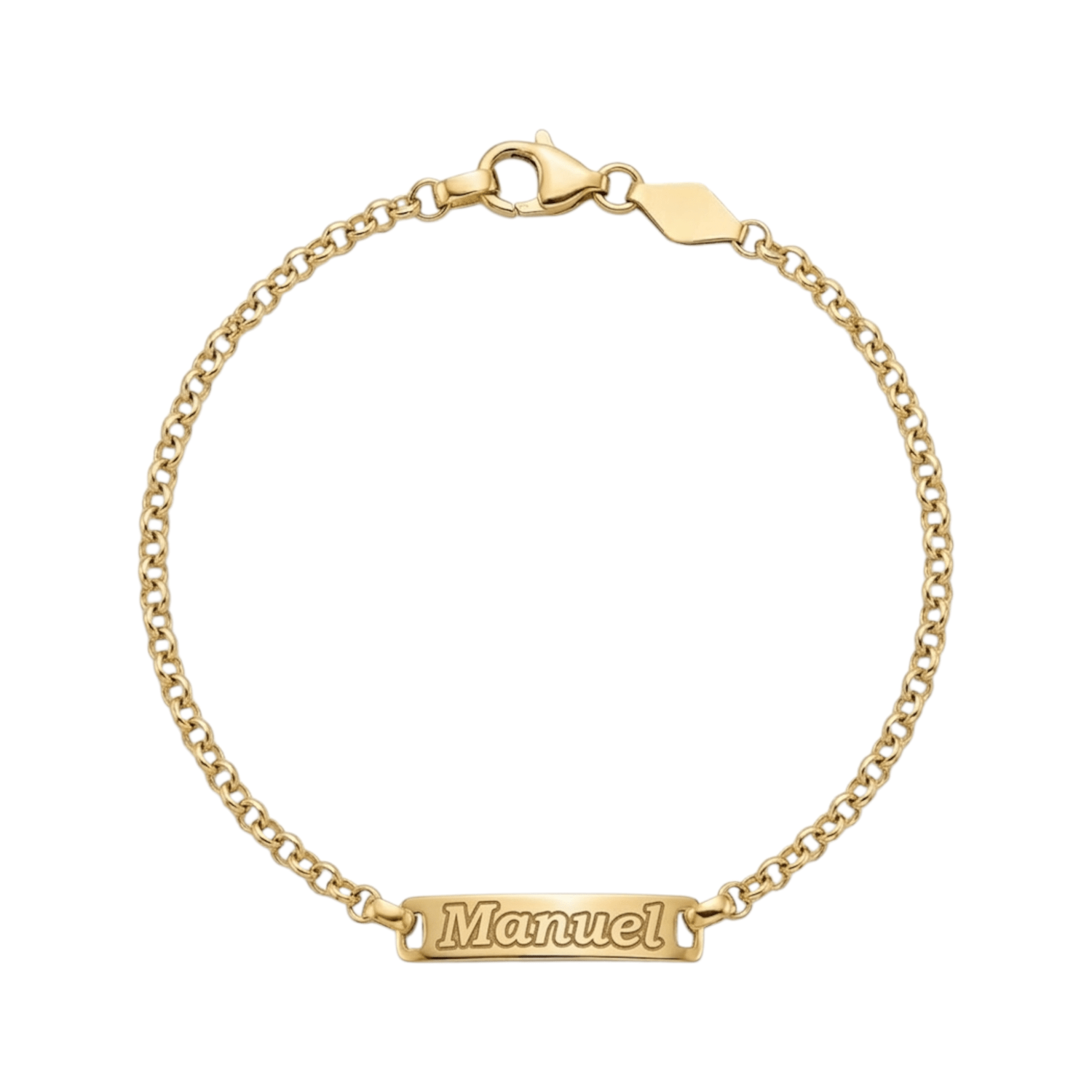 Pulseira C/Chapa Criança Ouro - Aurus Jóias