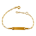 Pulseira c/Chapa Criança Ouro - Aurus Jóias