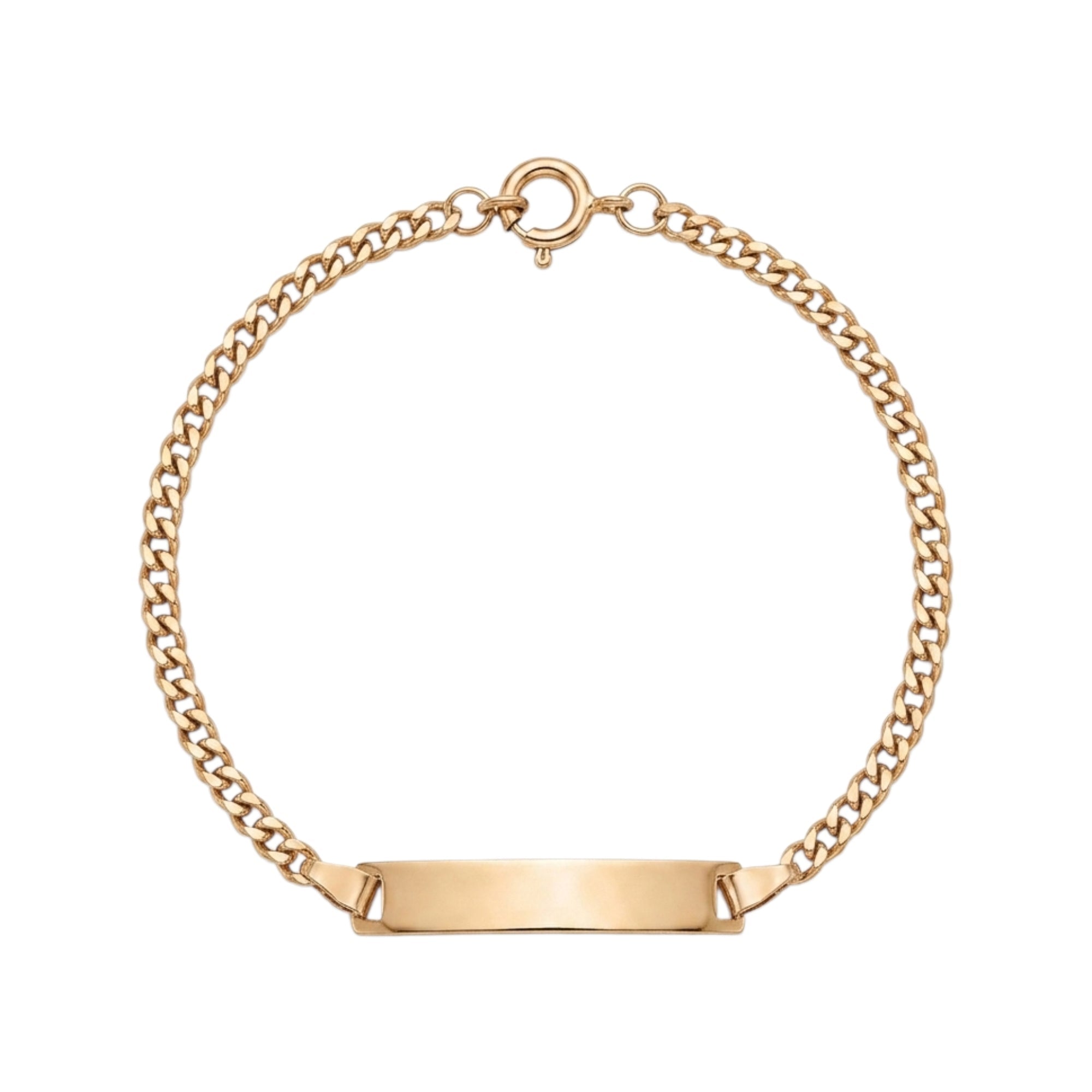 Pulseira C/Chapa Criança Ouro - Aurus Jóias
