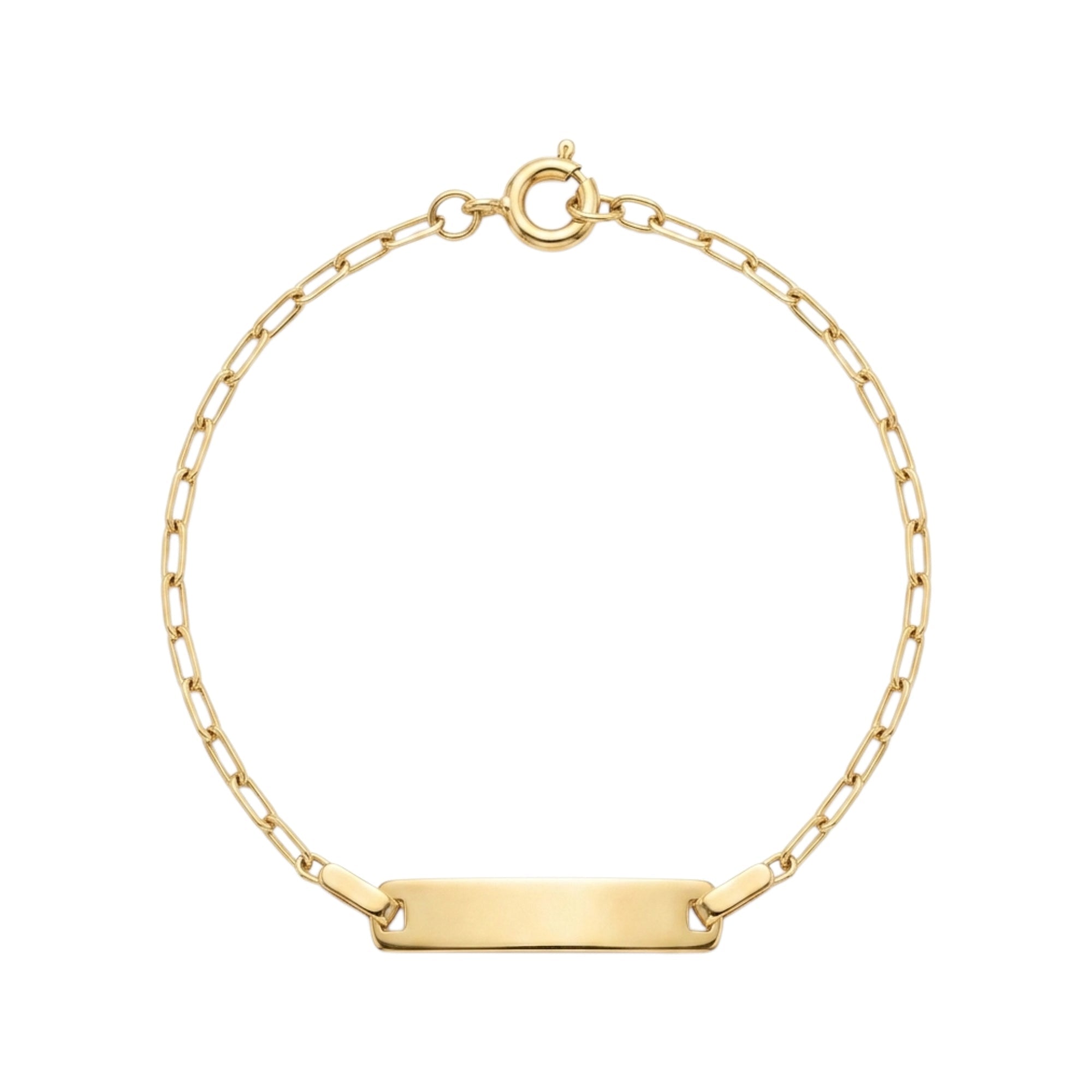 Pulseira C/Chapa Criança Ouro - Aurus Jóias