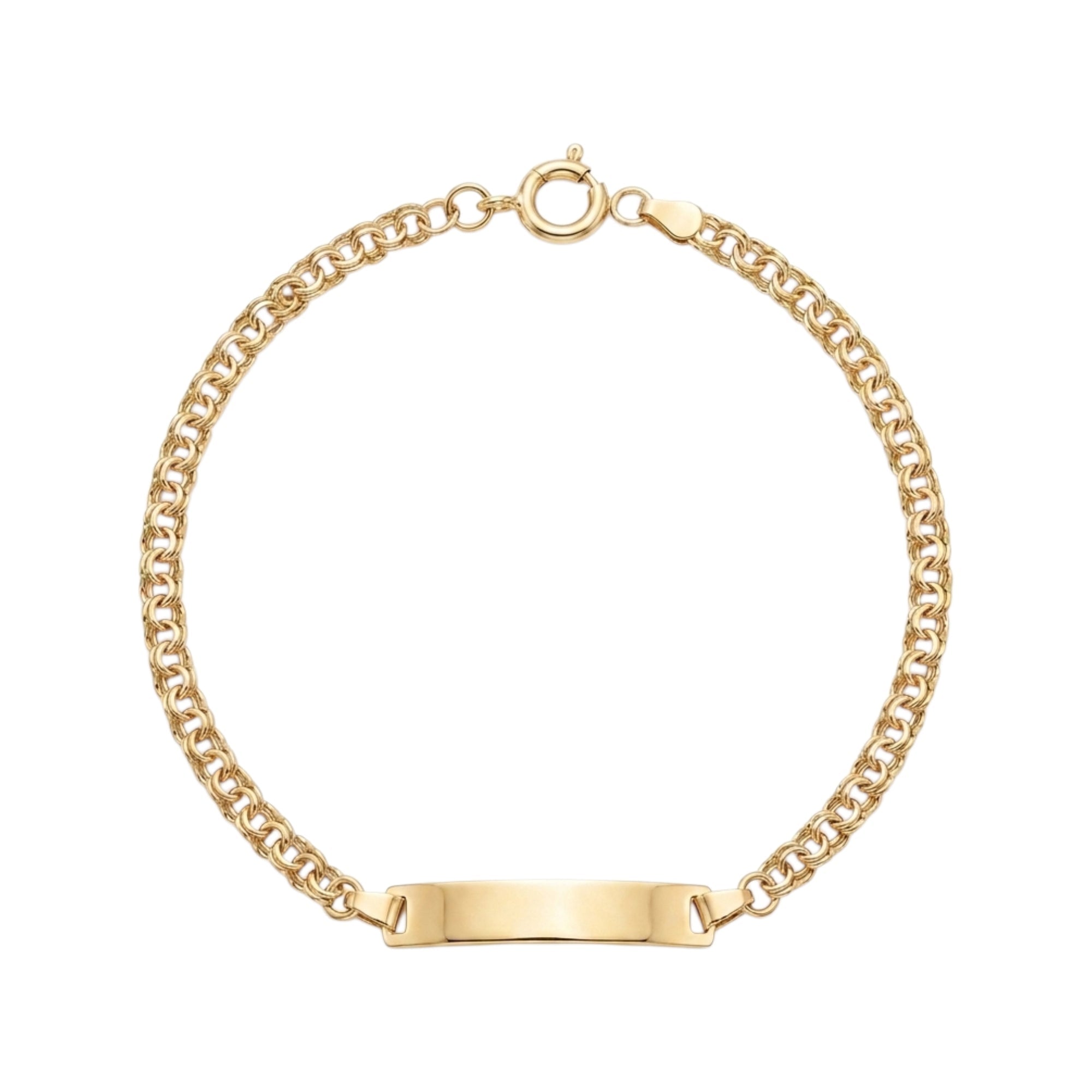Pulseira C/Chapa Criança Ouro - Aurus Jóias