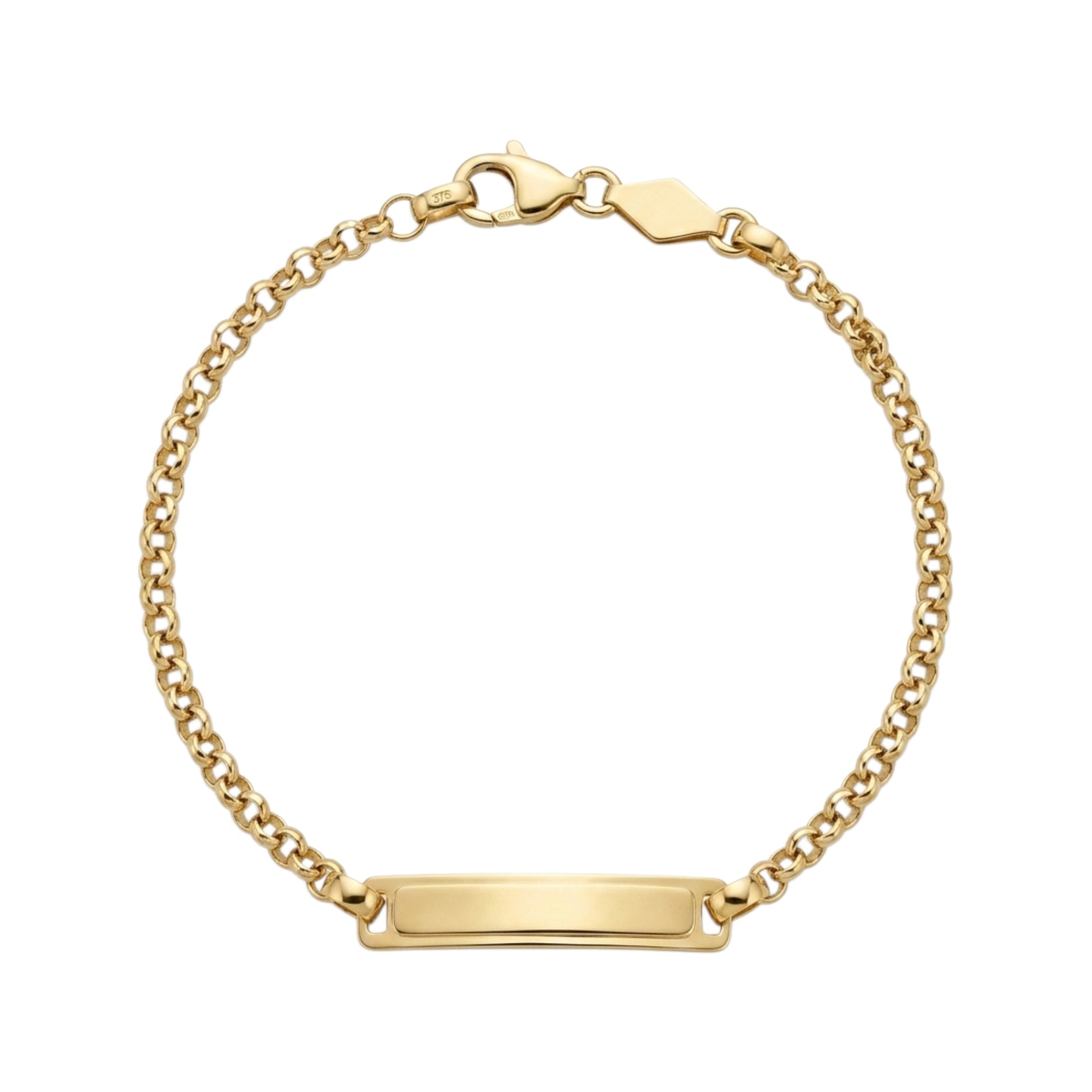 Pulseira C/Chapa Criança Ouro - Aurus Jóias