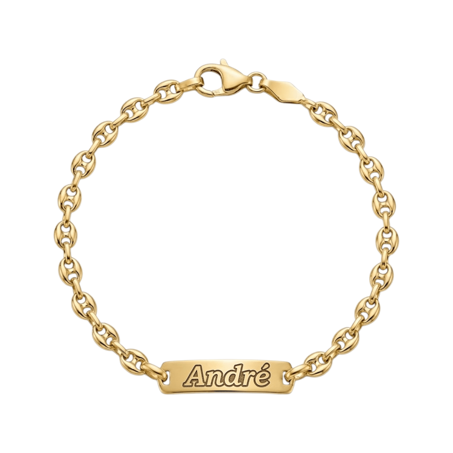 Pulseira C/Chapa Criança Ouro - Aurus Jóias