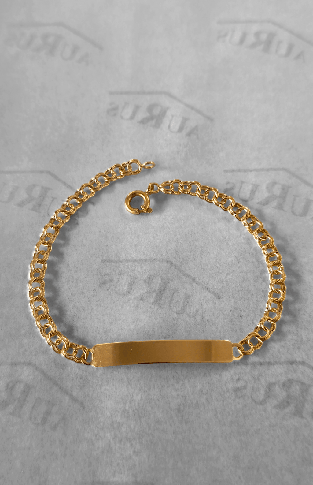 Pulseira c/chapa Ouro - Aurus Jóias