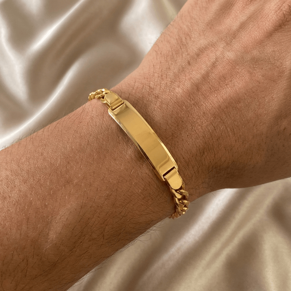 Pulseira c/chapa Ouro - Aurus Jóias