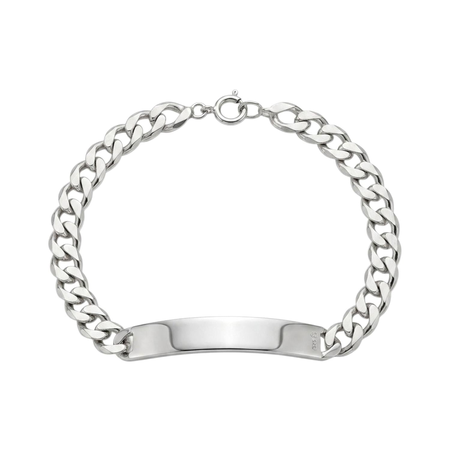 Pulseira C/Chapa Prata - Aurus Jóias