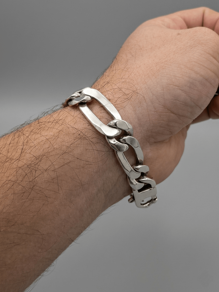 Pulseira C/Chapa Prata - Aurus Jóias
