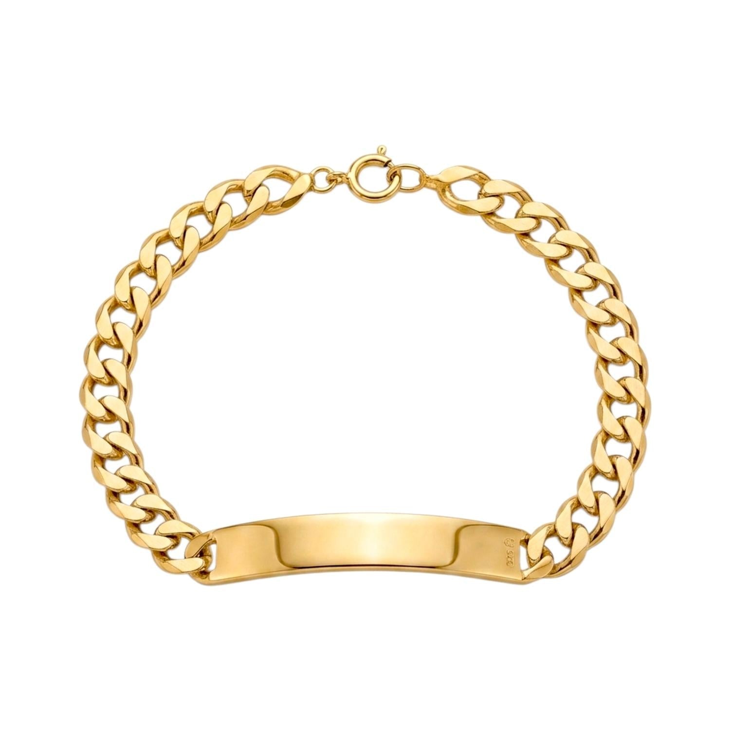 Pulseira C/Chapa Prata - Aurus Jóias