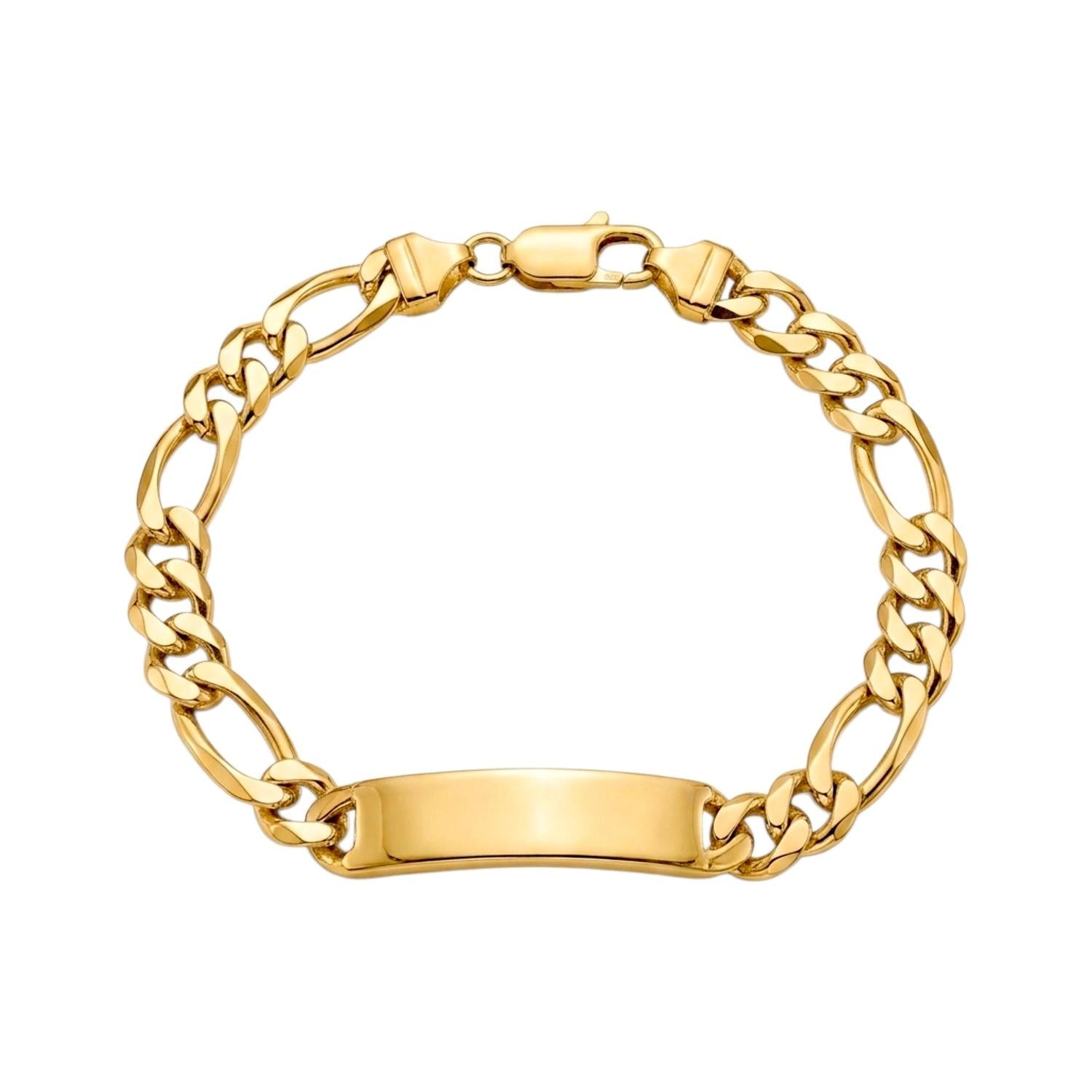 Pulseira C/Chapa Prata - Aurus Jóias