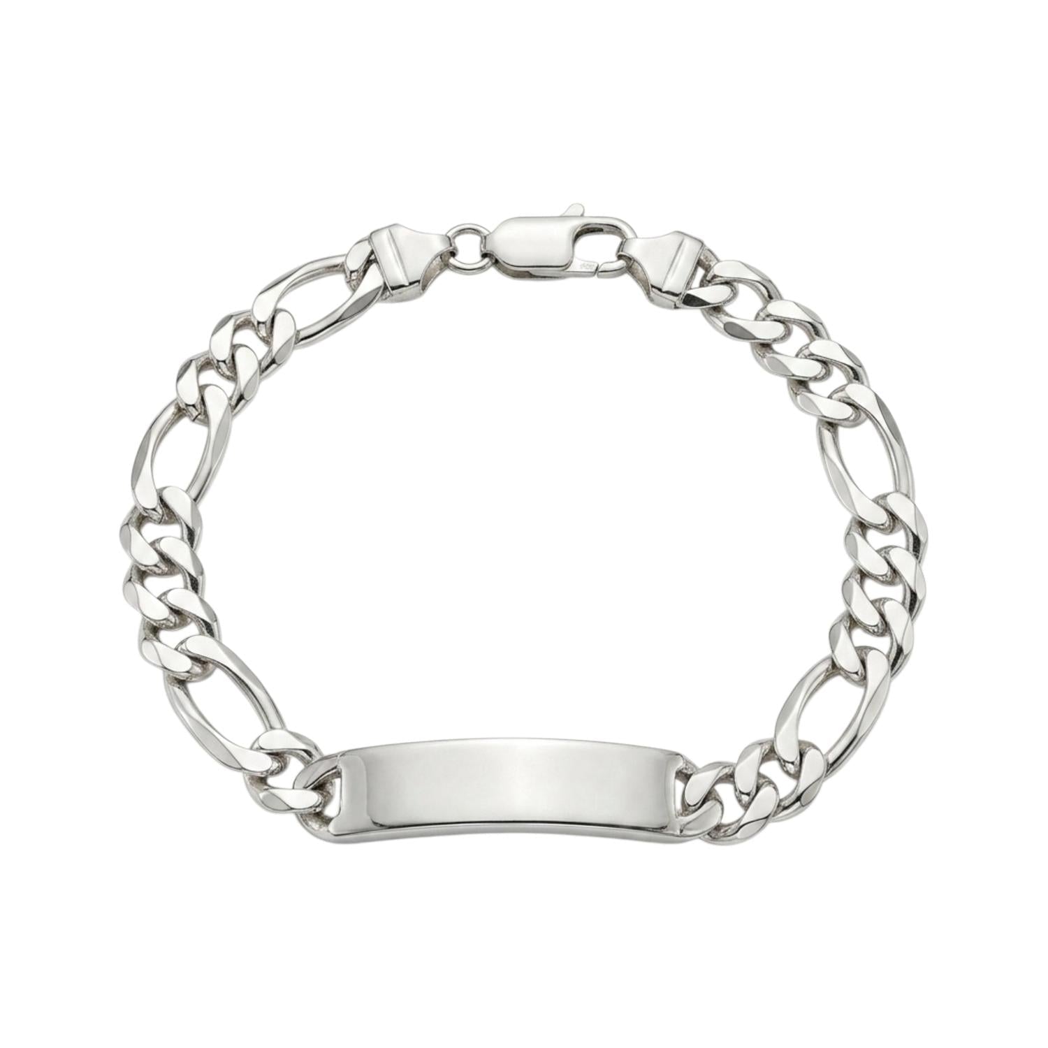 Pulseira C/Chapa Prata - Aurus Jóias