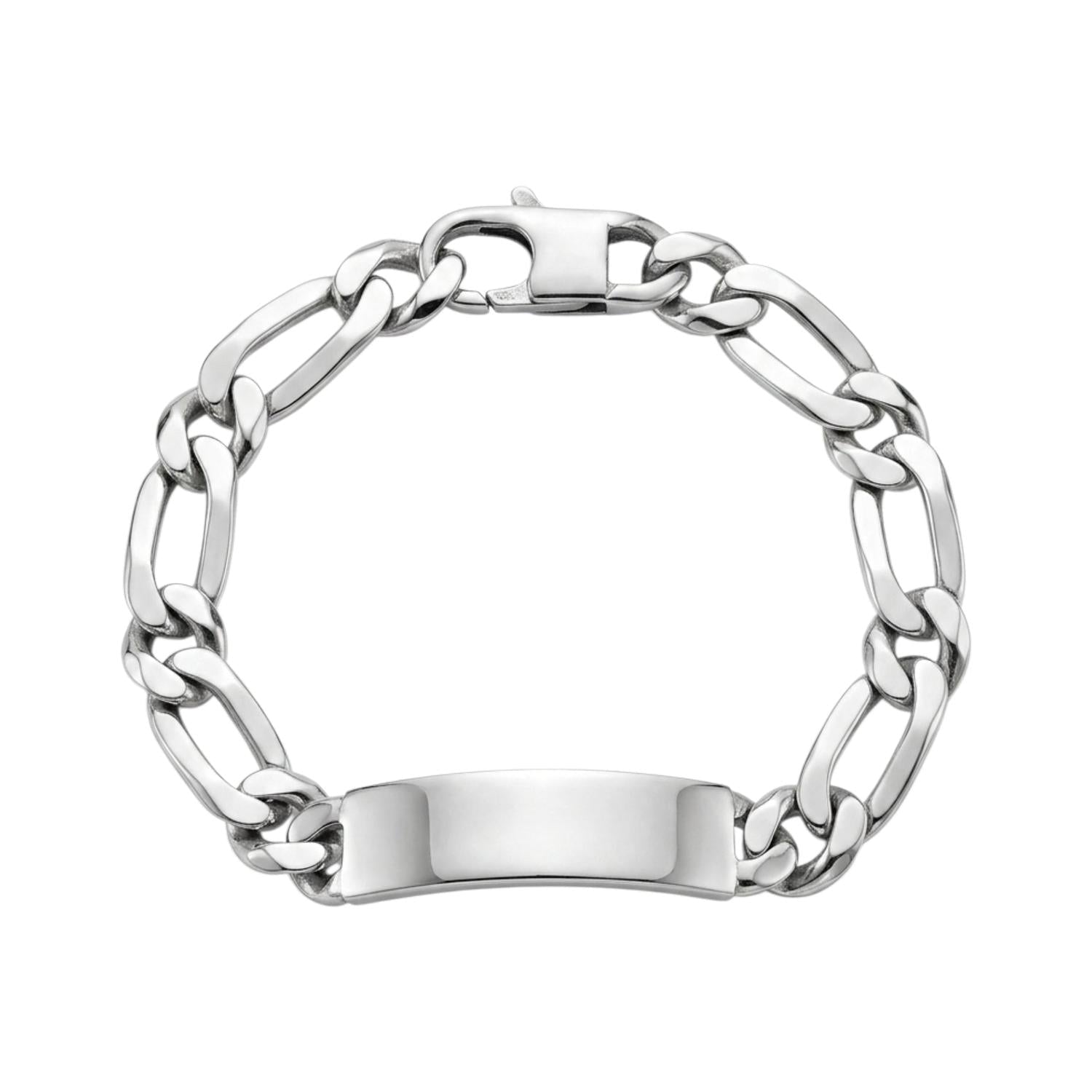 Pulseira C/Chapa Prata - Aurus Jóias