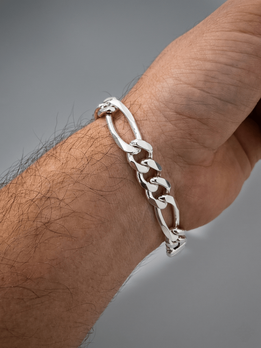 Pulseira C/Chapa Prata - Aurus Jóias