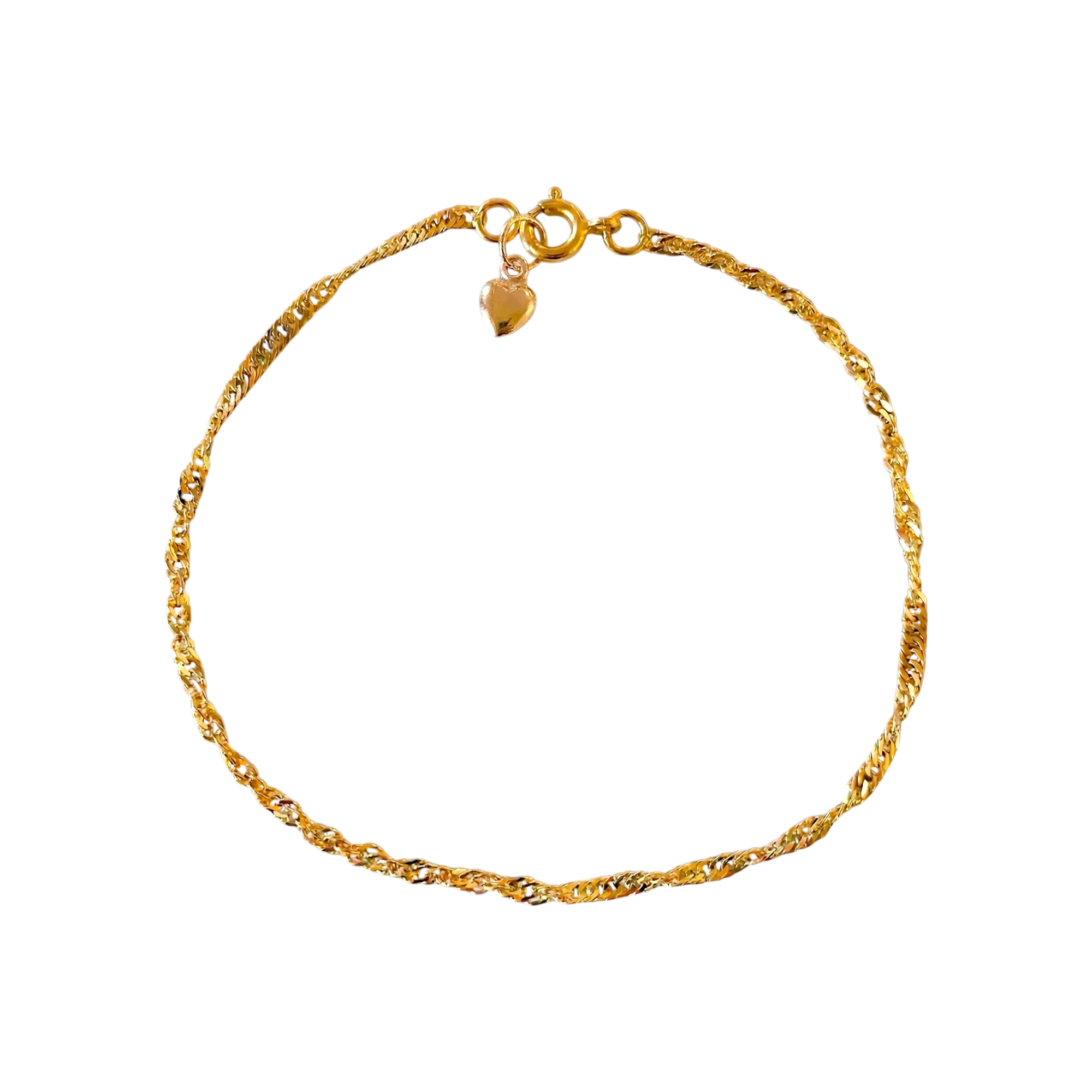 Pulseira C/Coração Ouro - Aurus Jóias