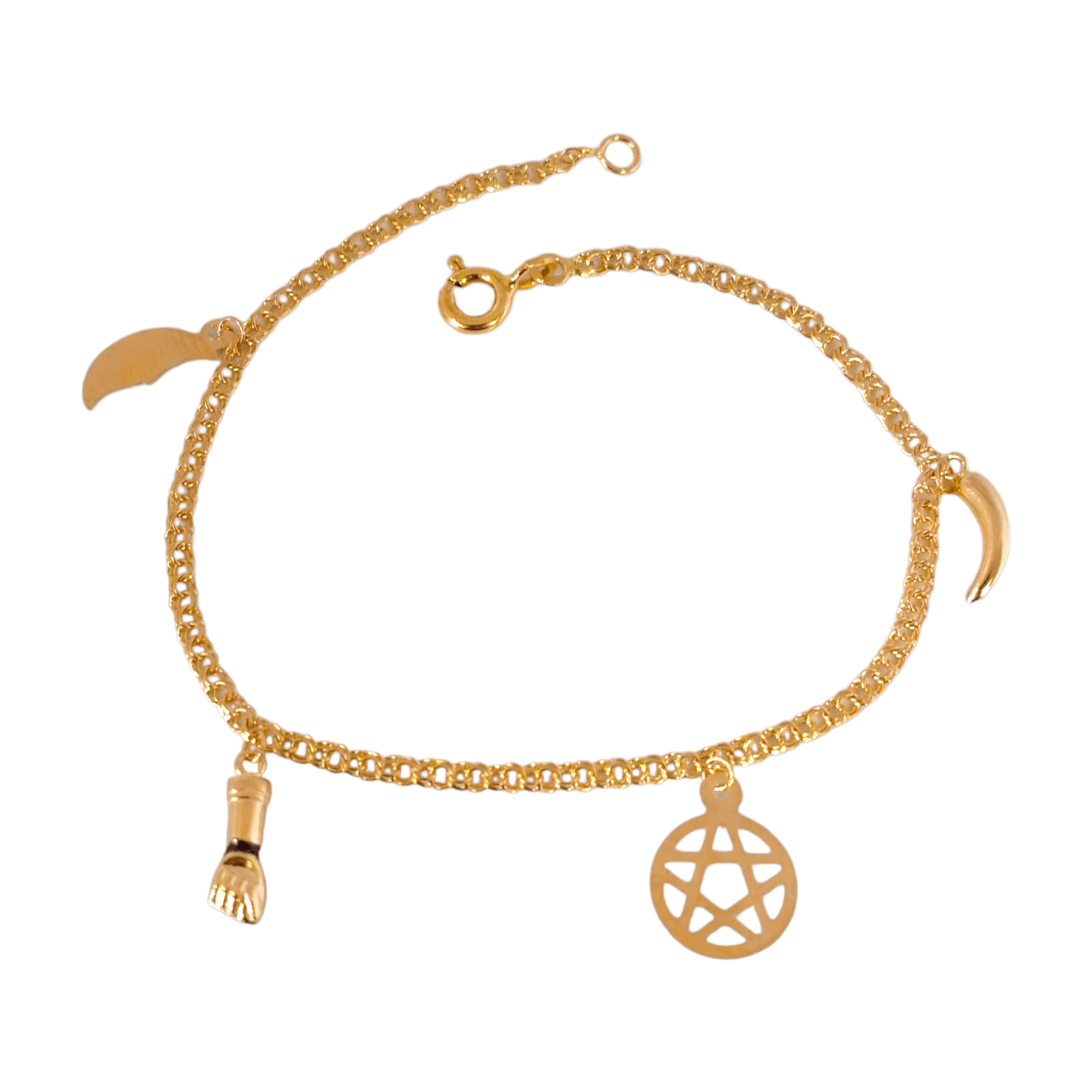 Pulseira C/Pendentes Ouro - Aurus Jóias