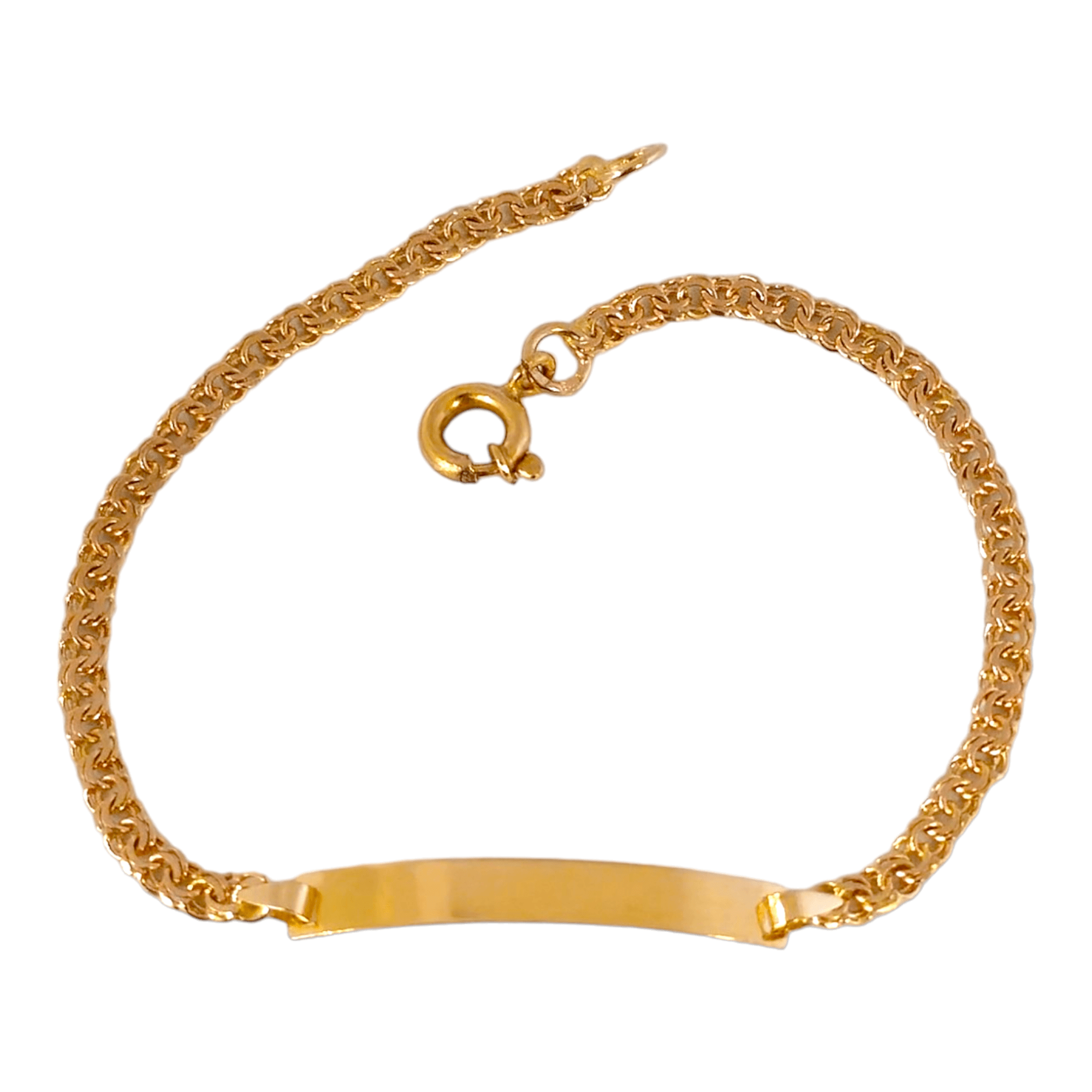 Pulseira Friso c/Chapa Ouro - Aurus Jóias