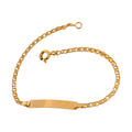 Pulseira Friso c/Chapa Ouro - Aurus Jóias