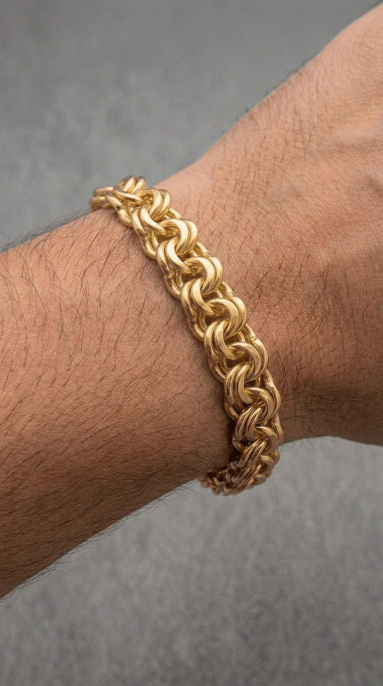 Pulseira Maciça Prata - Aurus Jóias