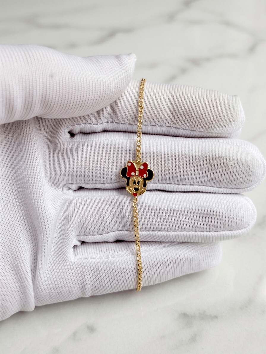 Pulseira Ouro Minnie - Aurus Jóias