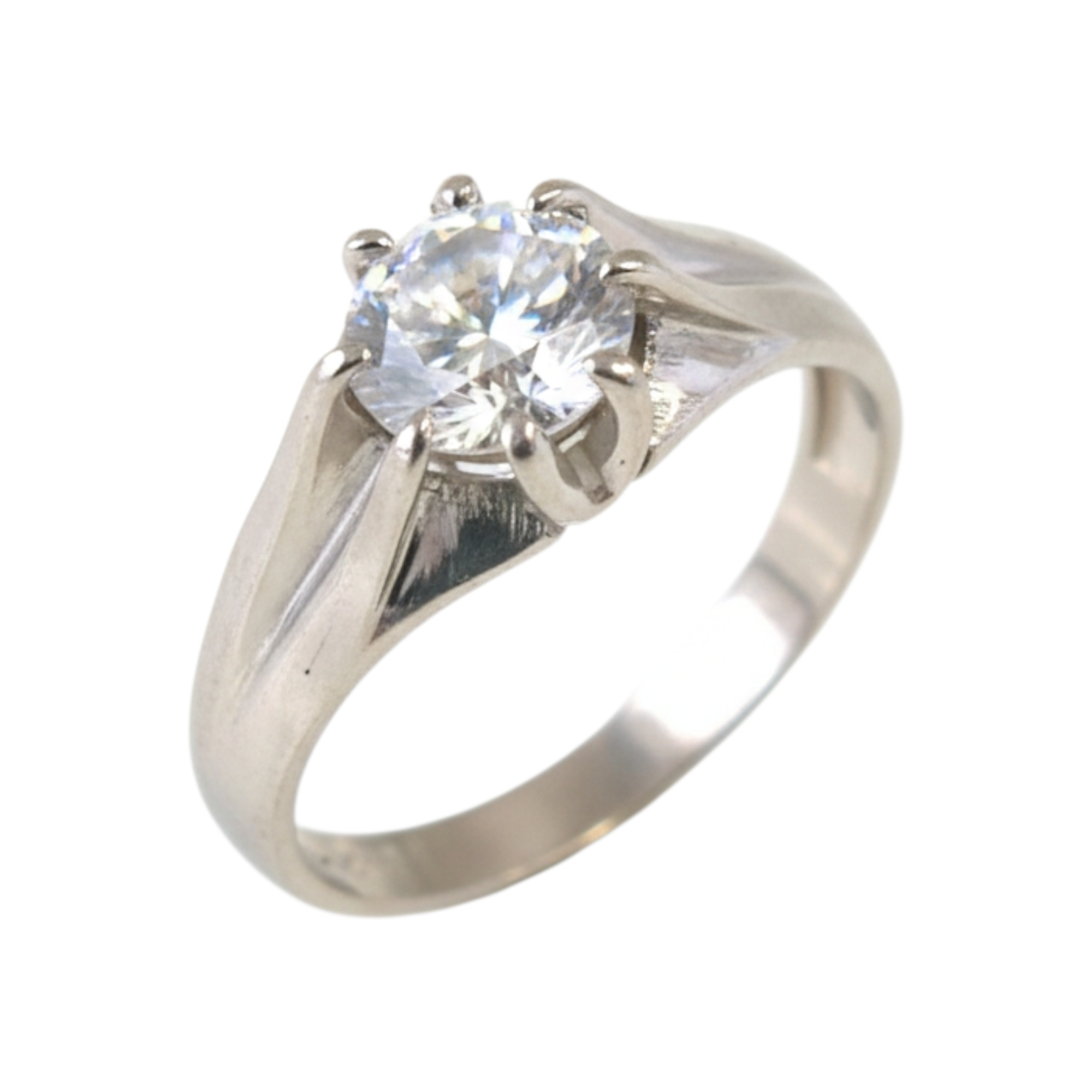 Bague solitaire en argent