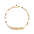 Pulseira C/Chapa Criança Ouro