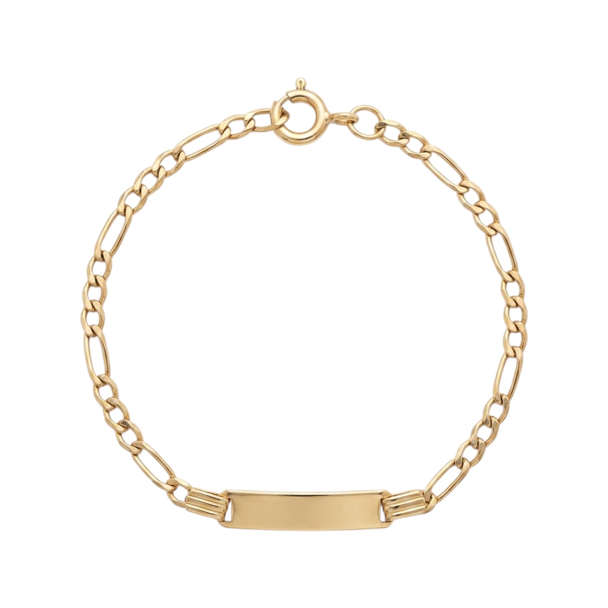 Pulseira C/Chapa Criança Ouro
