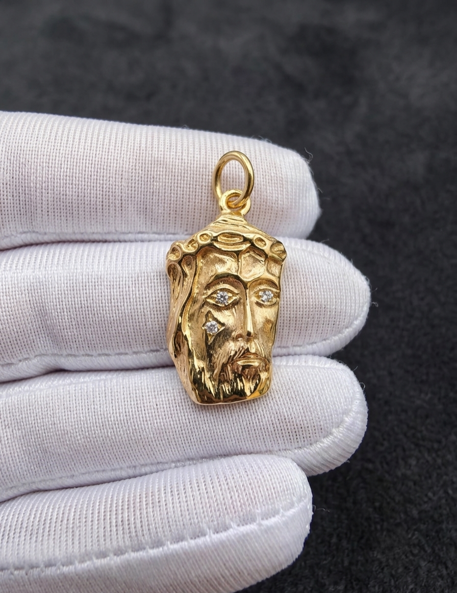 Medalha Cara de Cristo Ouro