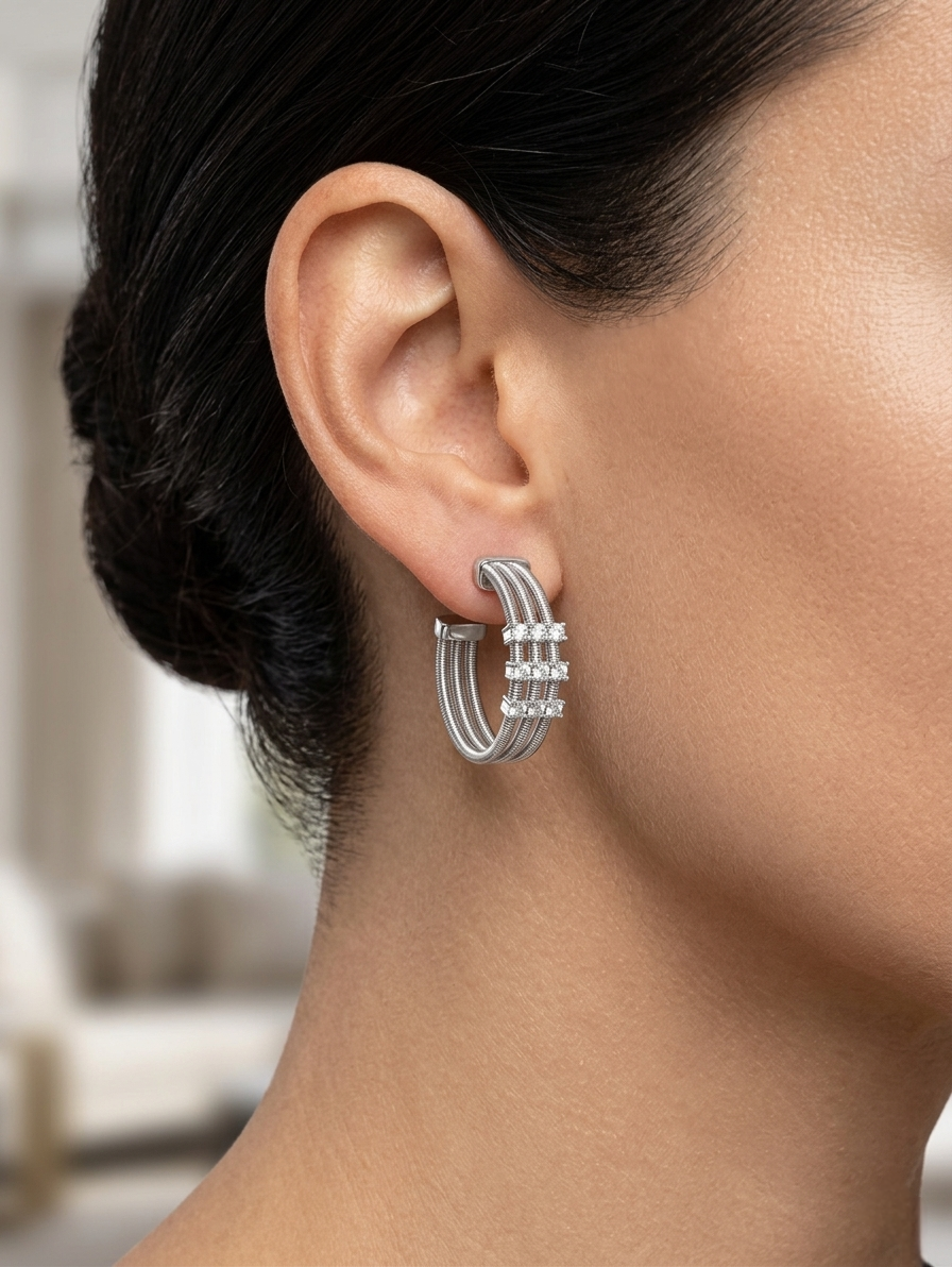 Silver Hoops
