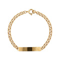 Pulseira C/Chapa Criança Ouro