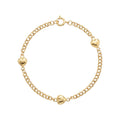 Pulseira C/Corações Criança Ouro