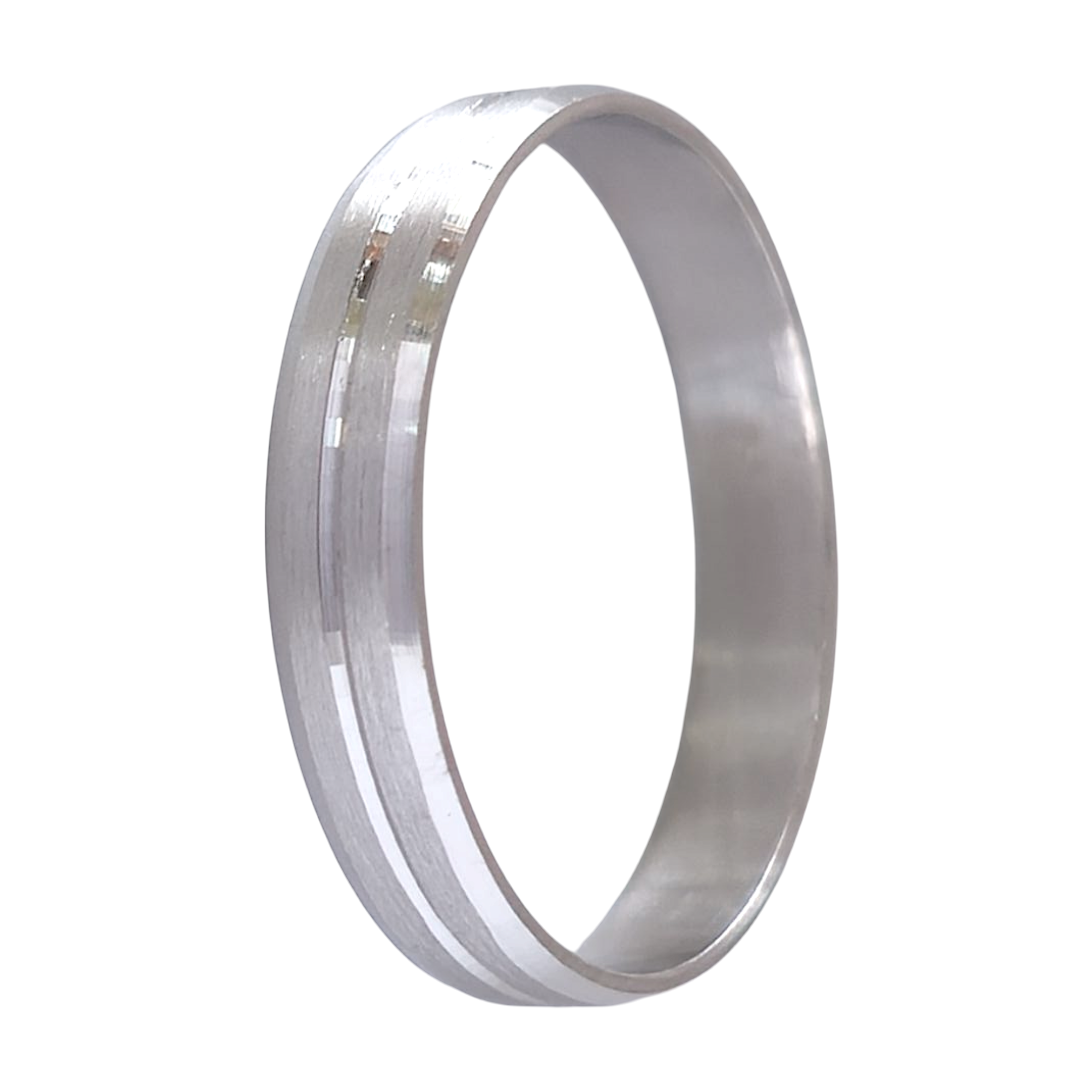 Alliance en argent de 4 mm