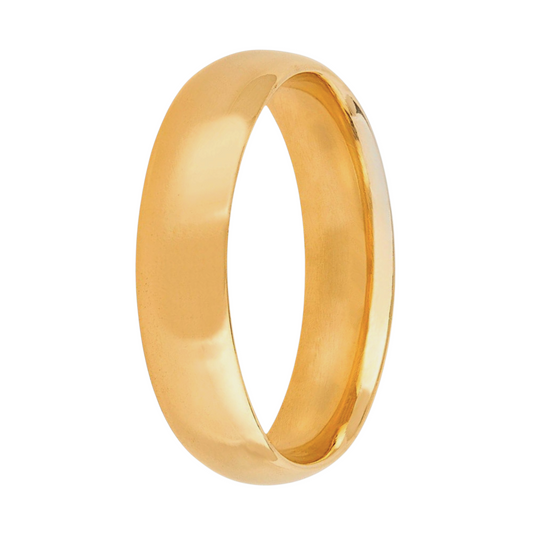 Aliança Amendoada 5mm Ouro