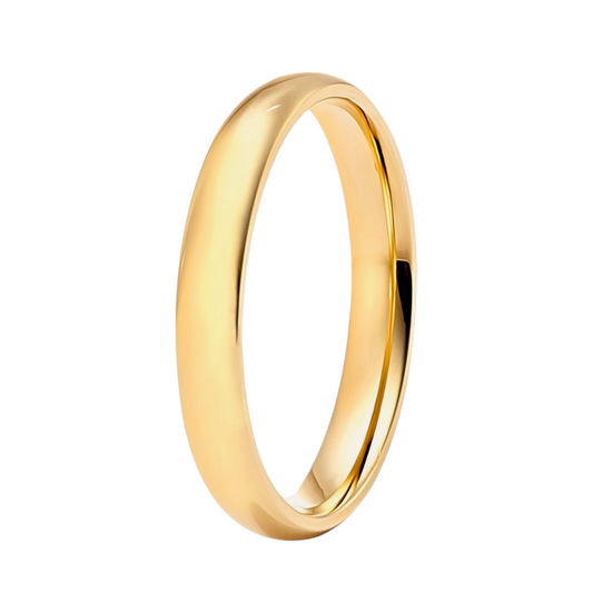 Aliança Amendoada 3mm Ouro