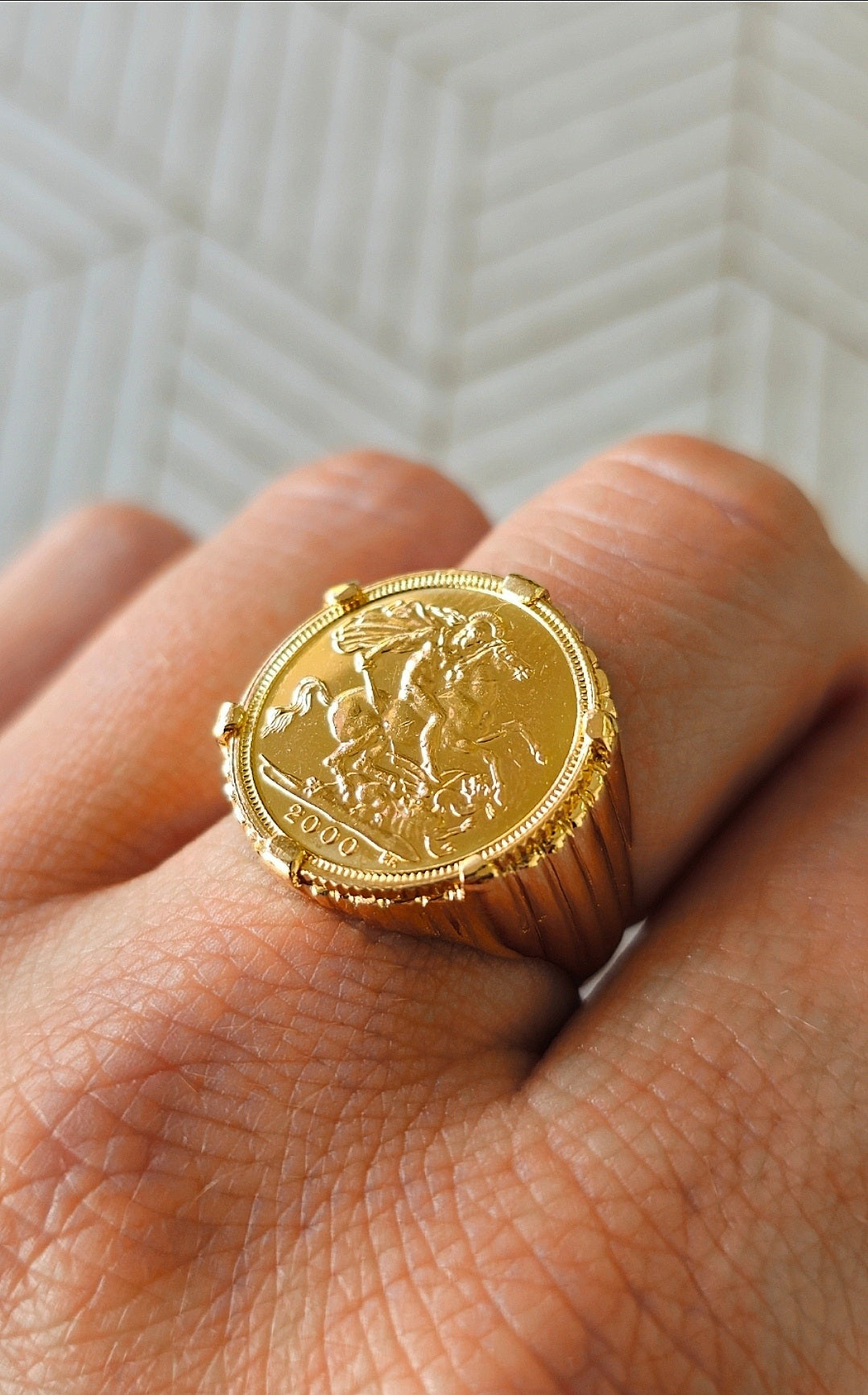 Anel Meia Libra Ouro