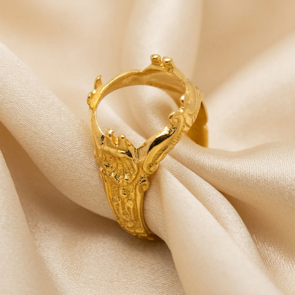 Gold Two-Weight Frame Ring