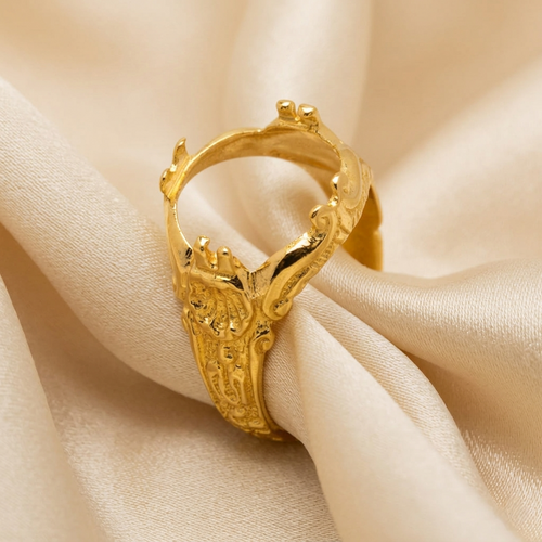 Gold Two-Weight Frame Ring