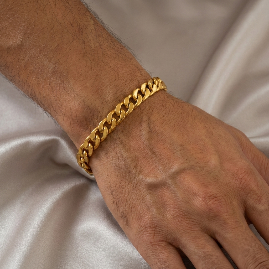 Pulseira Cubana Ouro