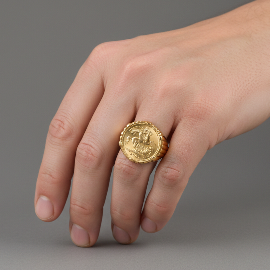 Anel Meia Libra Ouro