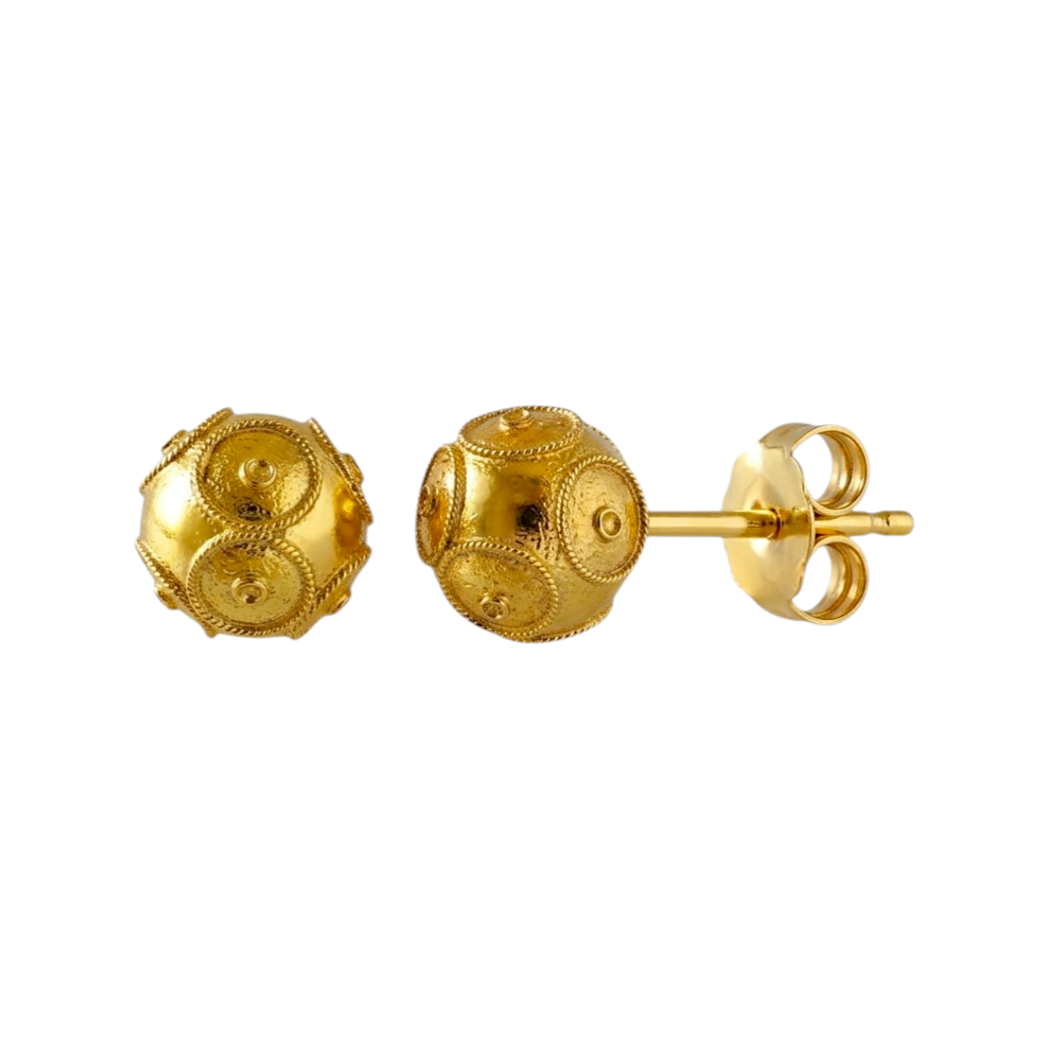 Viana Ball Gold Earrings