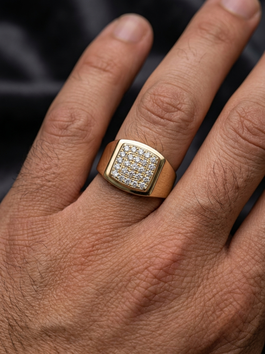 Bague en argent plaqué or
