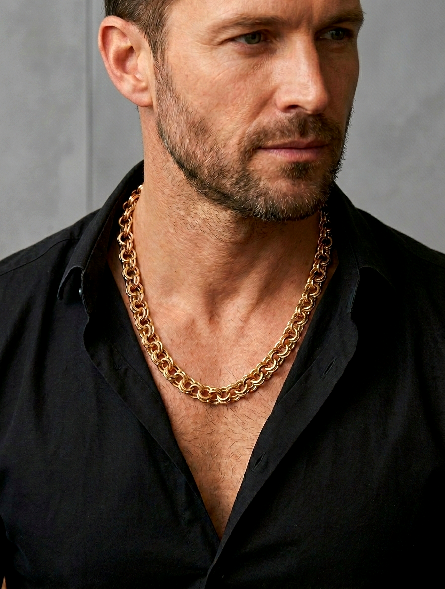 Gold Frieze Necklace