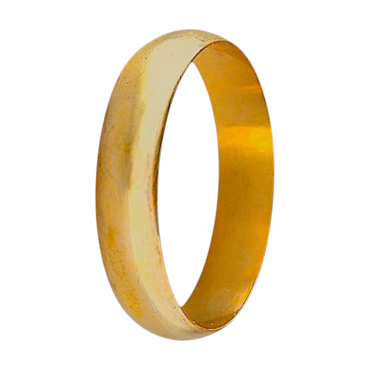 Aliança Meia Cana Ouro 5mm