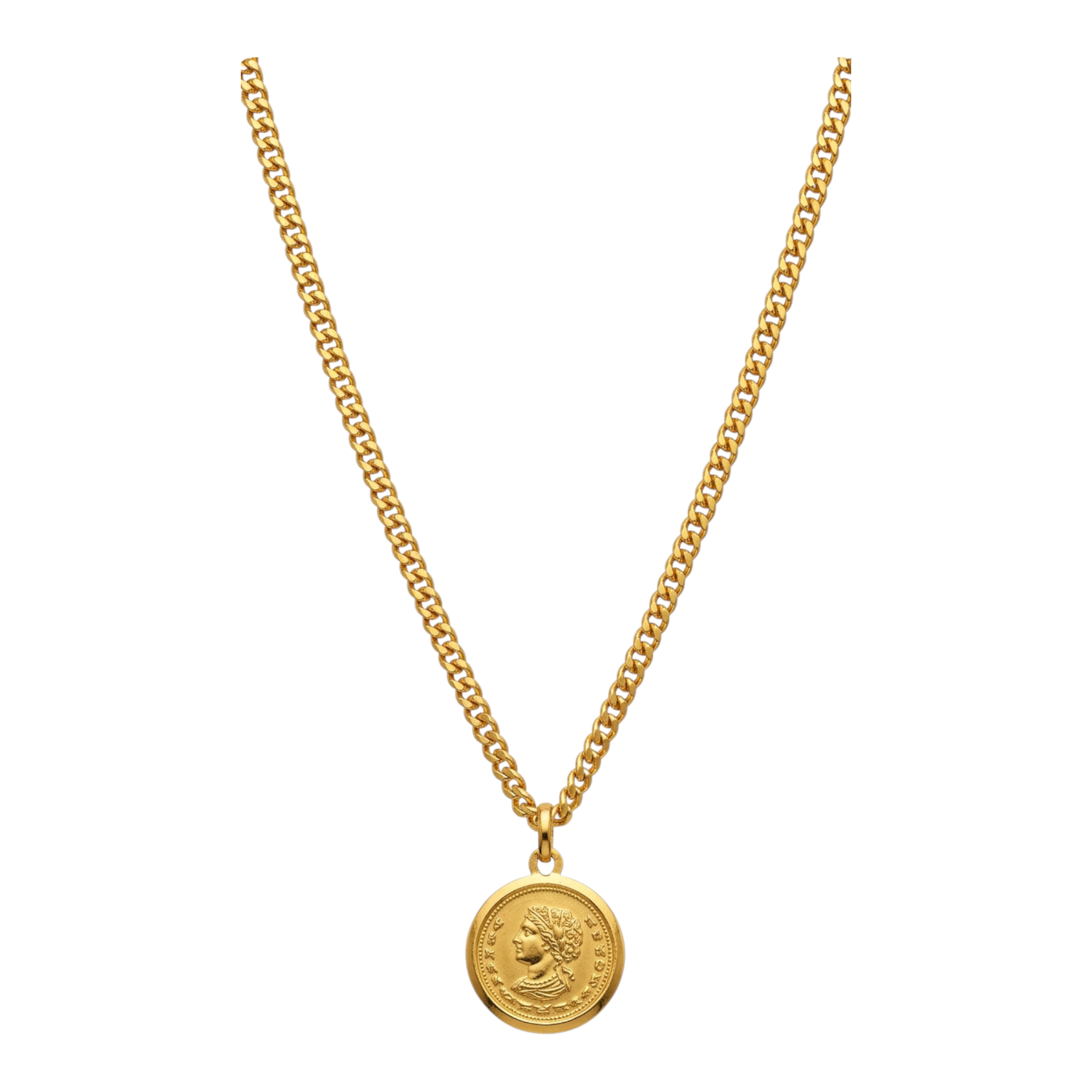 Colar Prata Dourada e Medalha