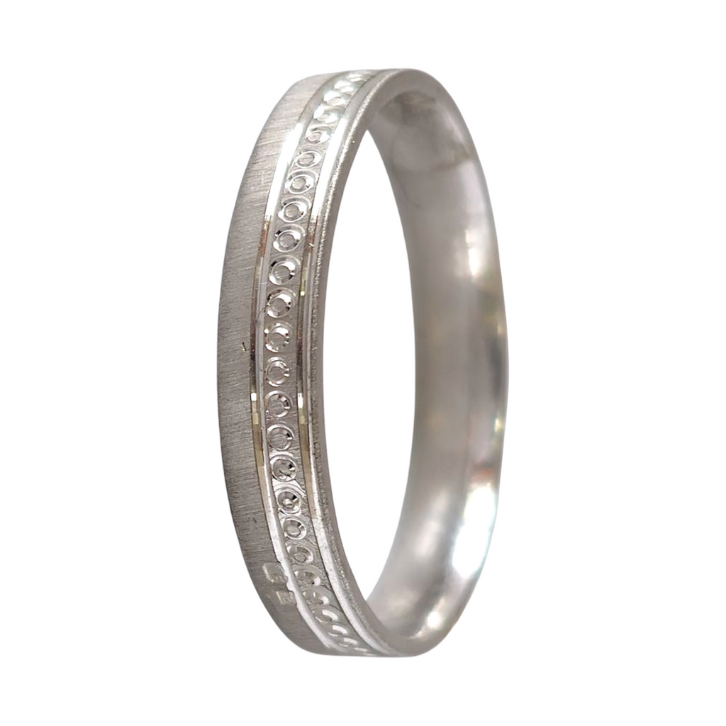 Alliance en argent de 4 mm