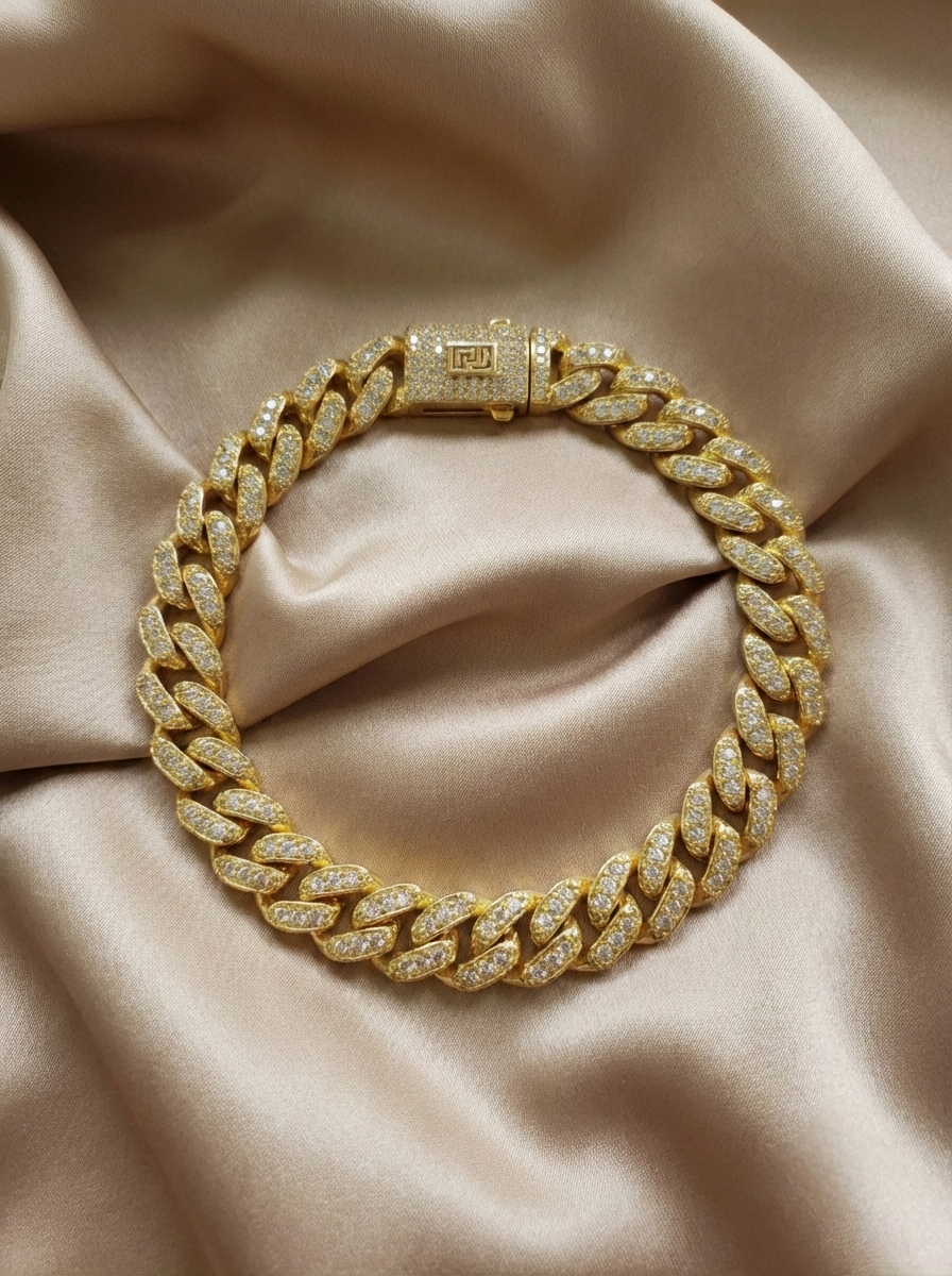 Bracelet Barbela orné de zirconiums cubiques 