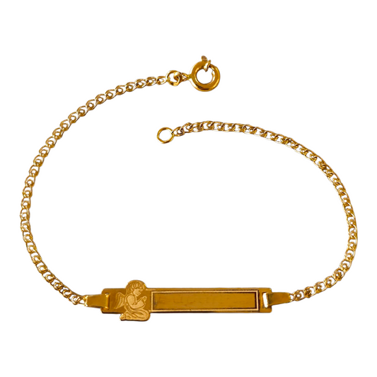 Pulseira c/Chapa Criança Ouro