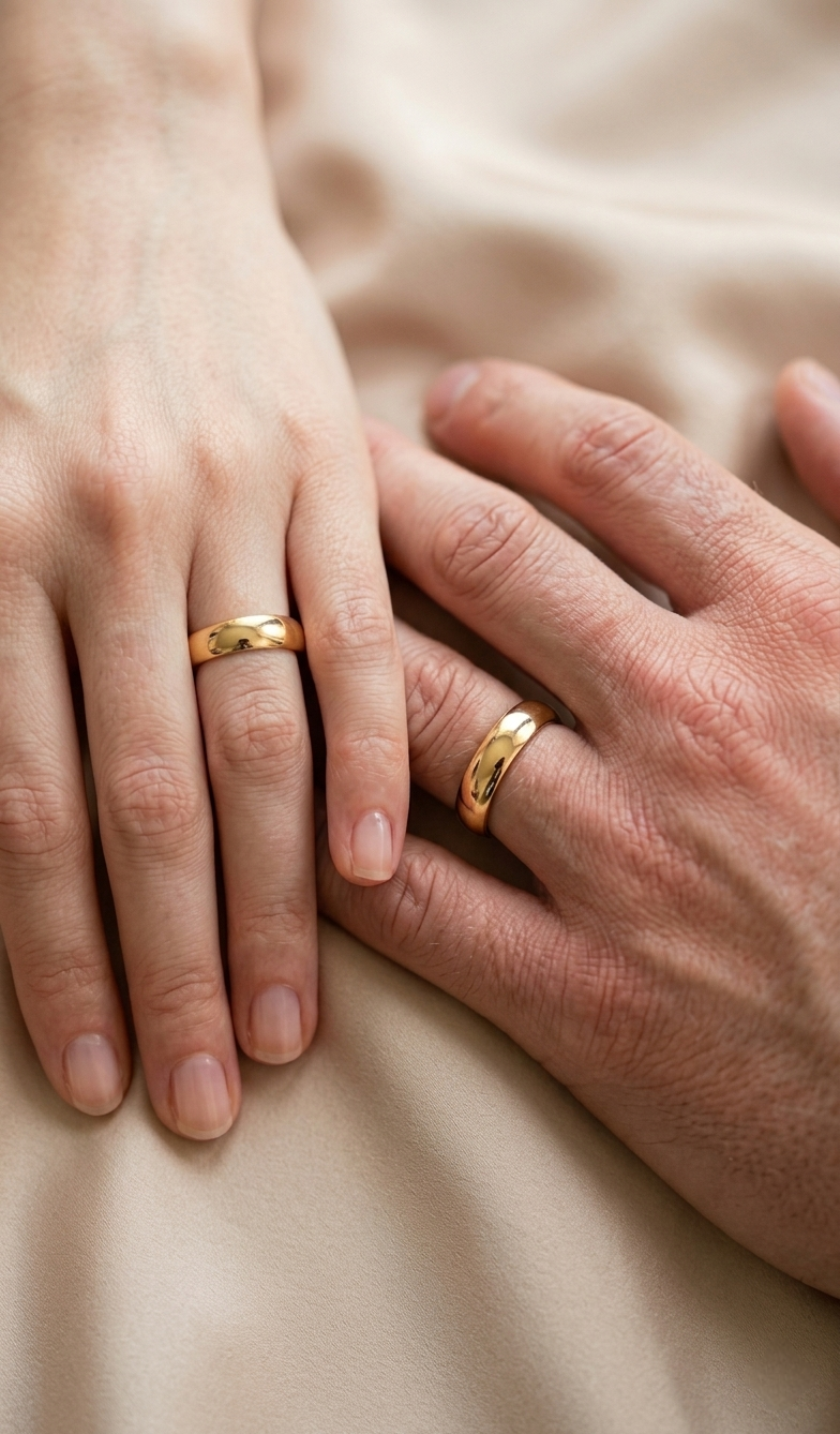 Aliança Amendoada Ouro