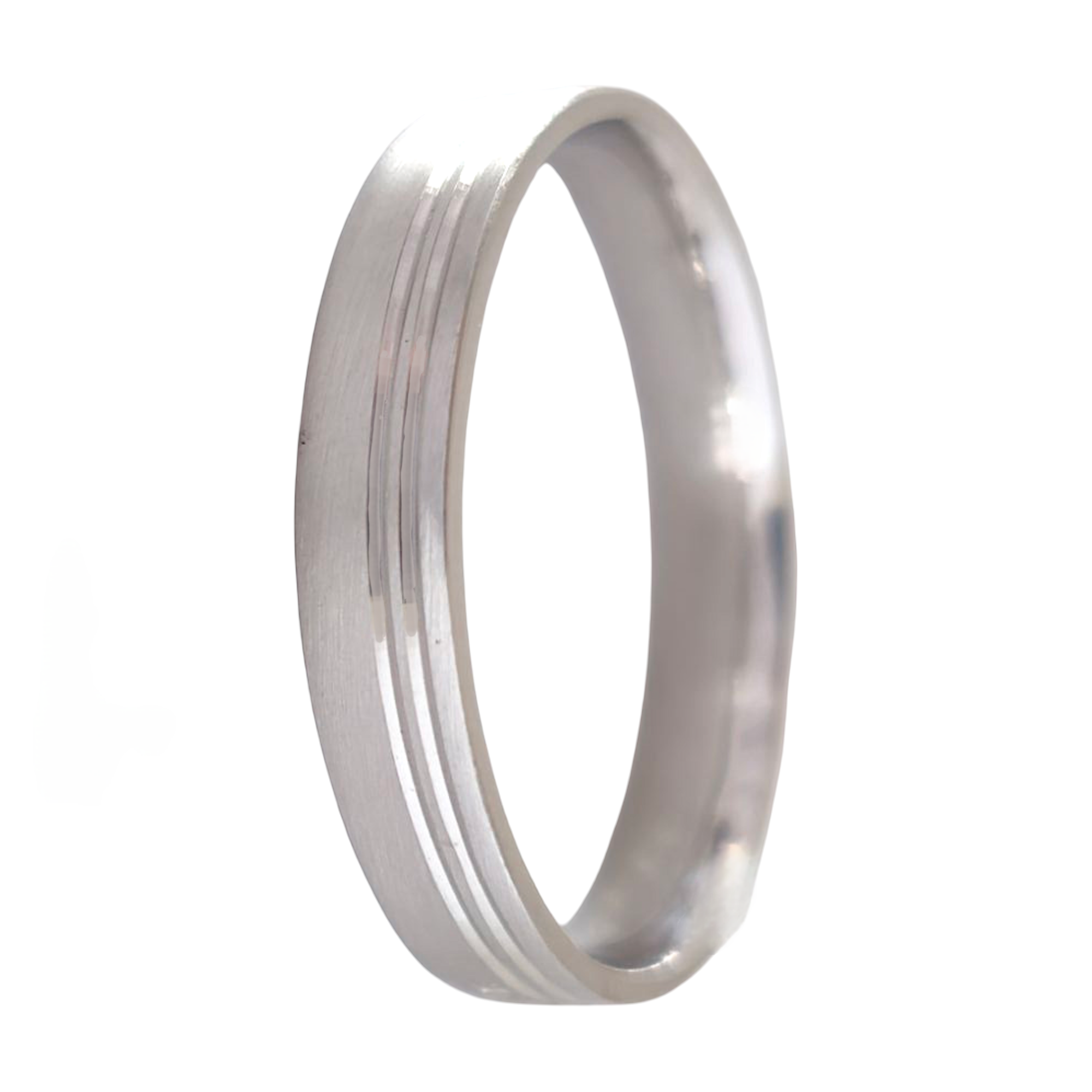 Alliance en argent de 4 mm