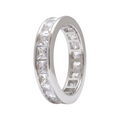 Silver Zirconia Wedding Band